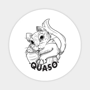 Quaso with cat Magnet